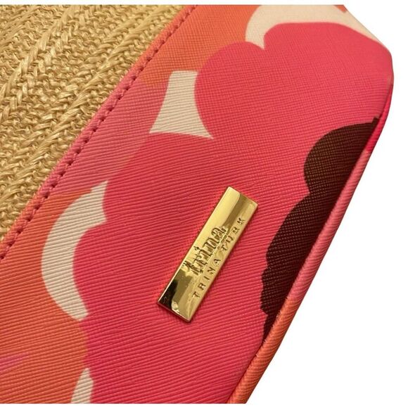 Trina Turk Rainbow Petals Straw Purse - Picture 10 of 12